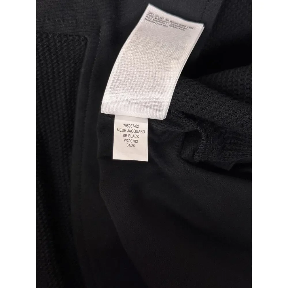 Banana Republic Shirt Large Mens Black Cotton Jacquard Resort Camp Cuban Collar